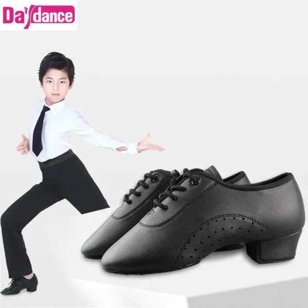 Ideales Zapatos negros de baile para hombres para Salsa y Rumba - Imagen 4
