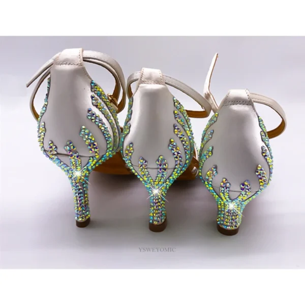 Llamativos Zapatos de baile latino con brillantes - Imagen 5