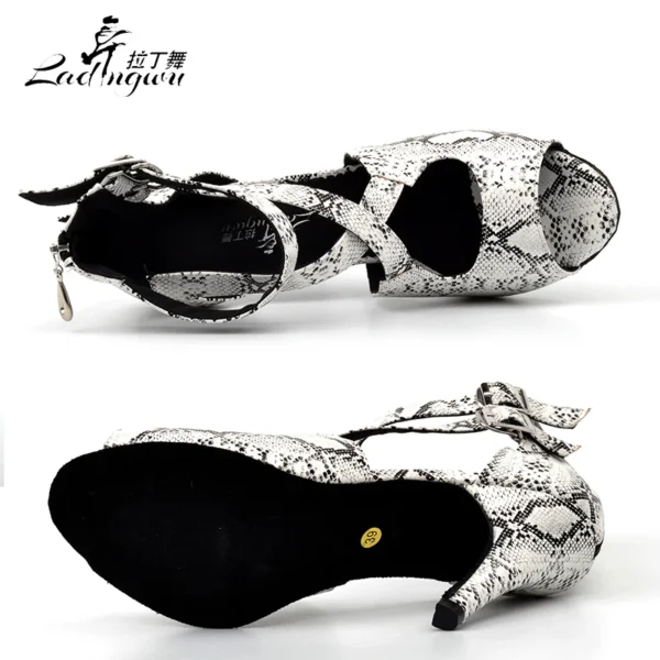 Impresionantes zapatos de baile con textura de Serpiente - Imagen 4