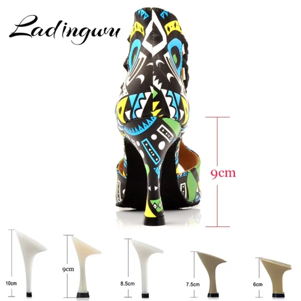 Llamativos Zapatos de baile latino con motivo africano - Imagen 2