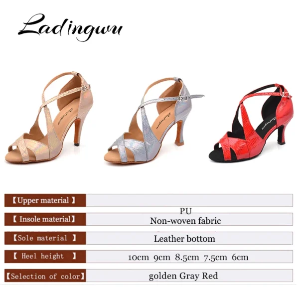 Fenomenales Zapatos de baile con tacones 10cm - Imagen 2