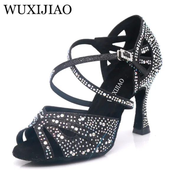 Impresionantes Zapatos de baile latino con tacón suave, 7,5 cm - Imagen 2