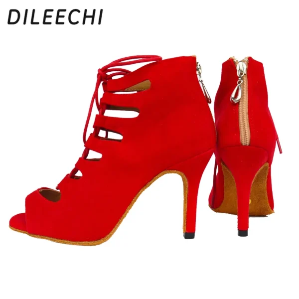 Increíbles Zapatos para bailes latinos con terciopelo - Imagen 2