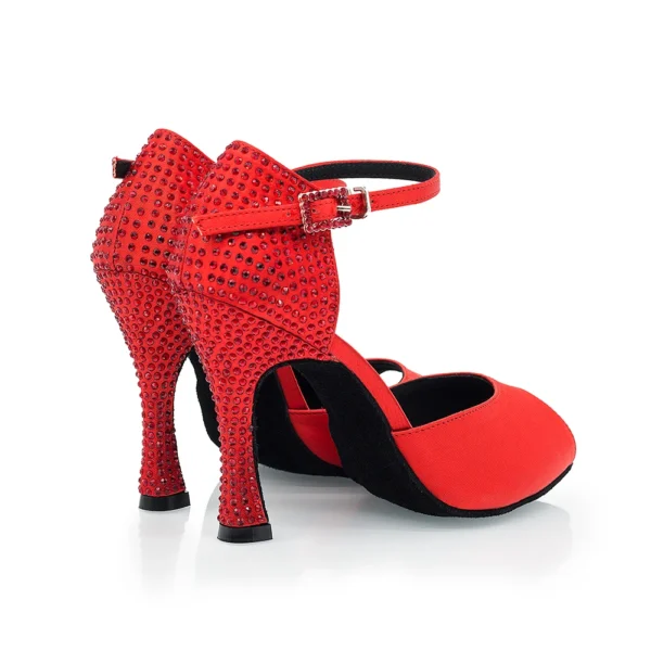 Llamativos zapatos de baile latino rojos - Imagen 4