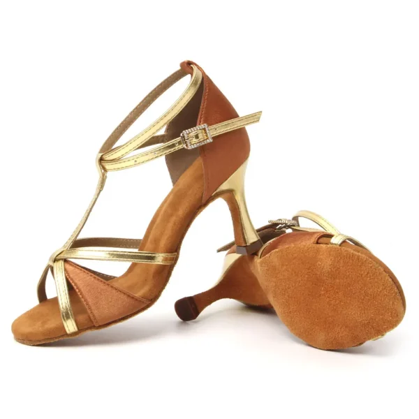 Perfectos zapatos de baile latino con tacón medio de 7CM y 5CM - Imagen 6