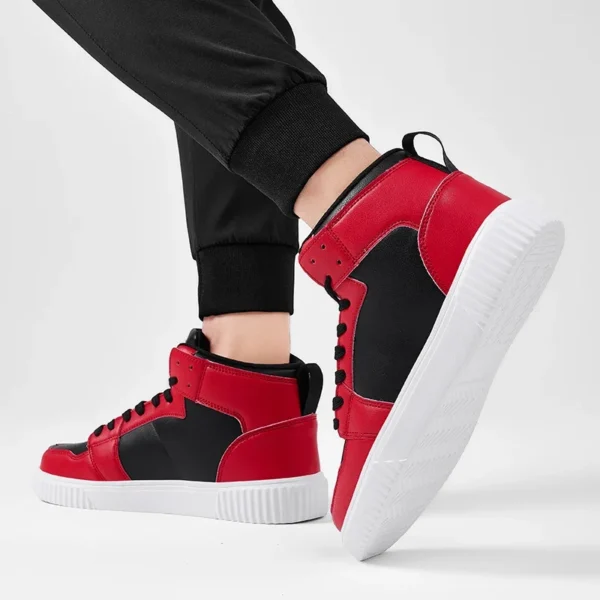 Bellas Botas de baile hip hop rojas y negras - Imagen 3