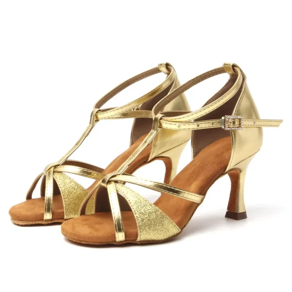 Perfectos zapatos de baile latino con tacón medio de 7CM y 5CM - Imagen 4