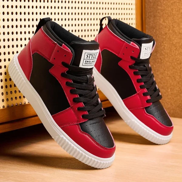 Bellas Botas de baile hip hop rojas y negras
