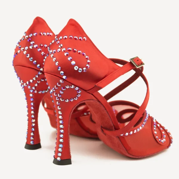 Impresionantes Zapatos de baile rojos con brillantes