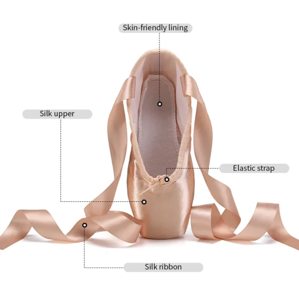 Puntas de ballet duraderas para niñas - Imagen 2