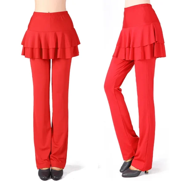 Cómodos Pantalones de danza del vientre para mujer con falda tribal - Imagen 6