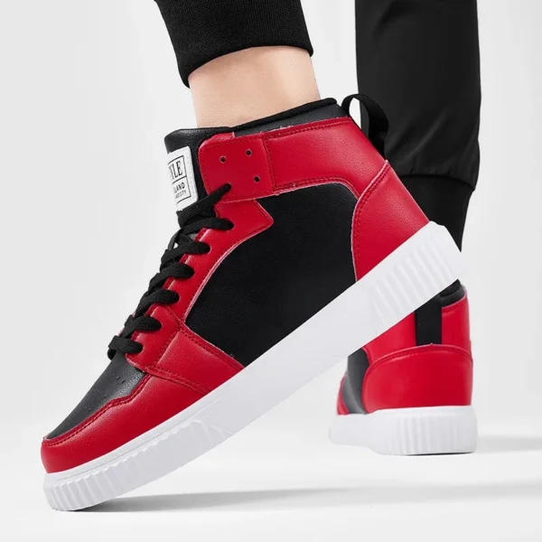 Bellas Botas de baile hip hop rojas y negras - Imagen 2