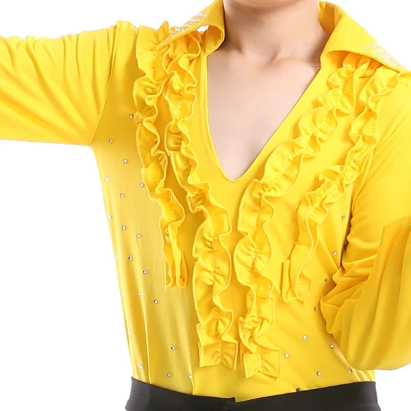 Impresionante Ropa de baile latino para niño con camisa moderna - Imagen 5