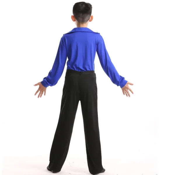Impresionante Ropa de baile latino para niño con camisa moderna - Imagen 3