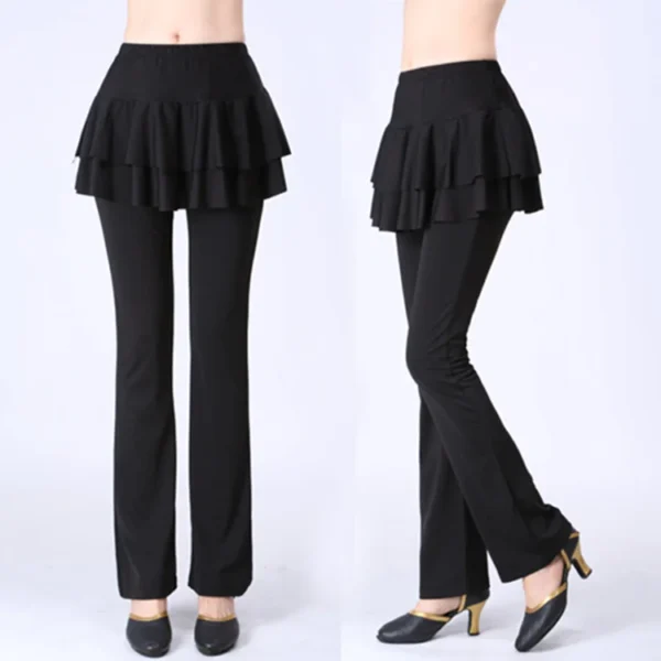Cómodos Pantalones de danza del vientre para mujer con falda tribal - Imagen 2