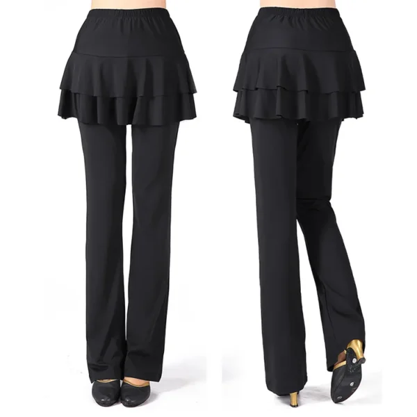 Cómodos Pantalones de danza del vientre para mujer con falda tribal - Imagen 3