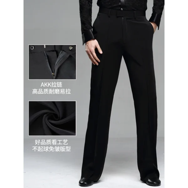 Pantalones de Baile Latino Profesional para Hombre - Bailongas | Ropa de Alta Calidad para Competición y Entrenamiento - Imagen 5