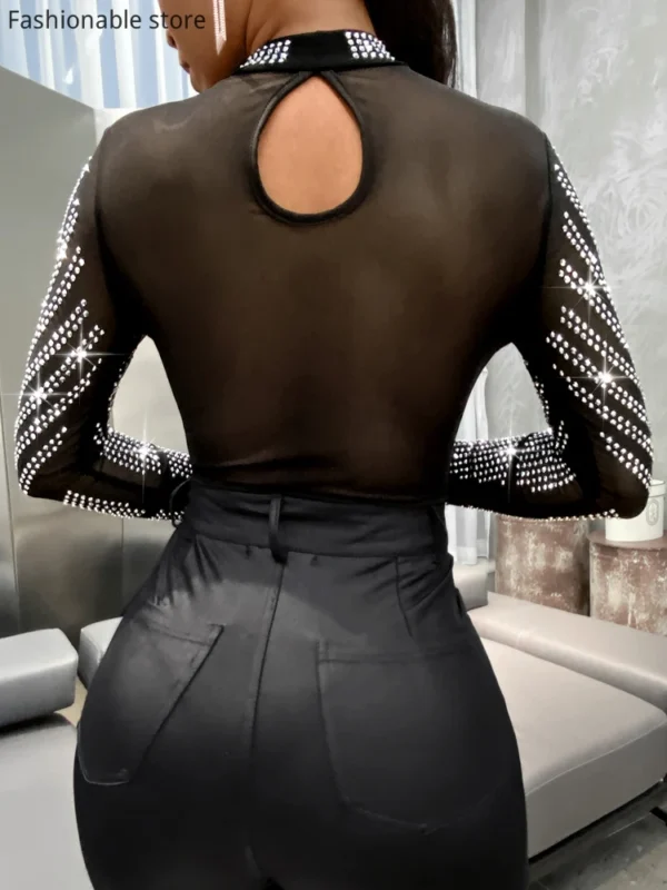 Sexy  body con diamantes de imitación para baile - Imagen 3