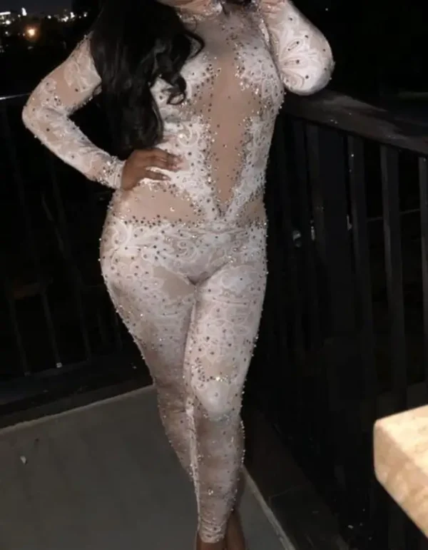 Espectacular Mono con Diamantes de Imitación para Discoteca - Brilla con Estilo y Glamour - Imagen 3