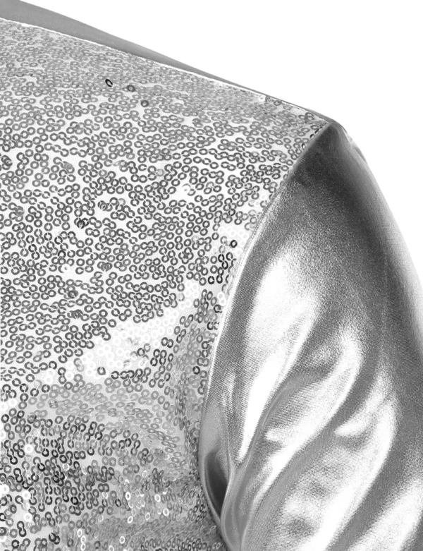 Camisa Plateada Hombre con Lentejuelas y Purpurina | Salsa y Bachata Show - Imagen 5