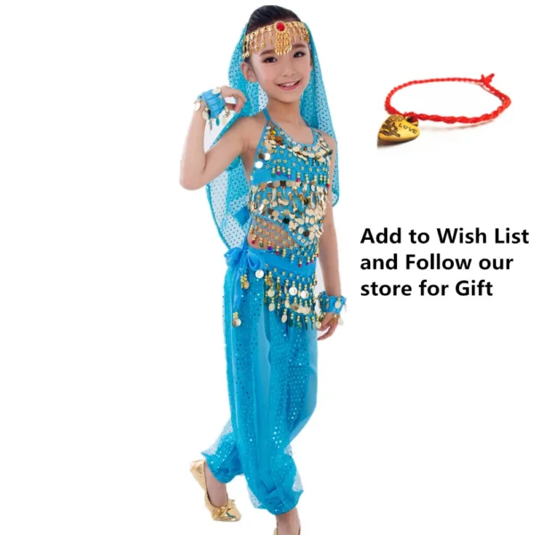 Bonitos Trajes de Danza del Vientre para Niñas - Comodidad, Estilo y Diversión en Cada Movimiento - Imagen 4