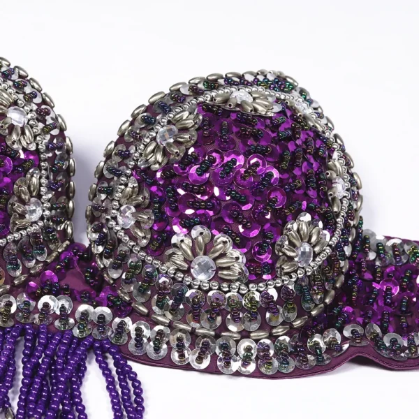 Sujetador y Cinturón con Cuentas de Lentejuelas de Estilo Oriental - Brilla con Elegancia y Estilo - Imagen 5