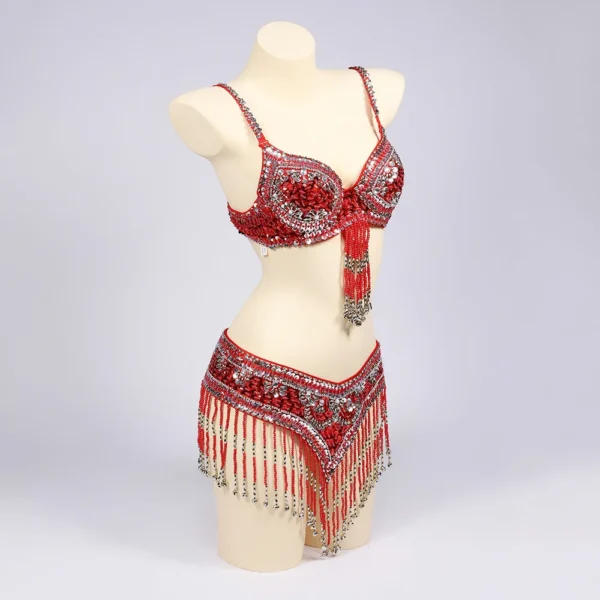 Sujetador y Cinturón con Cuentas de Lentejuelas de Estilo Oriental - Brilla con Elegancia y Estilo - Imagen 3