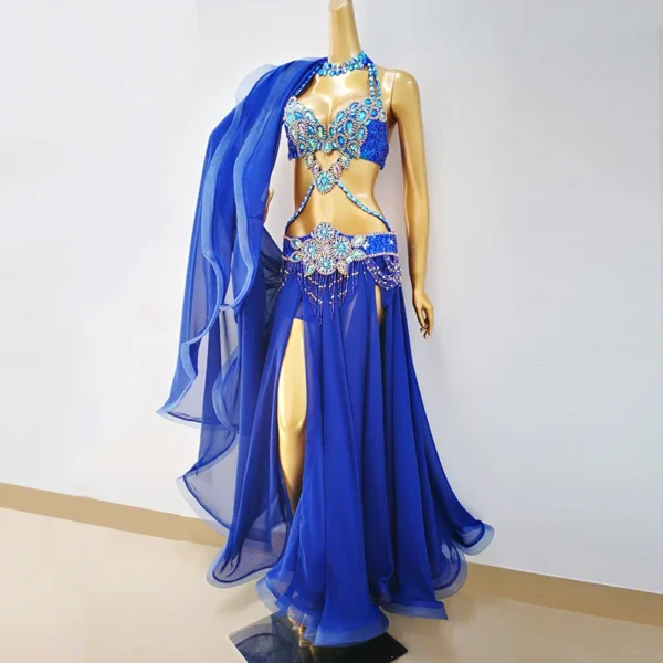 Traje de Danza del Vientre Profesional - Elegancia, Comodidad y Estilo para Bailarinas Expertas - Imagen 4