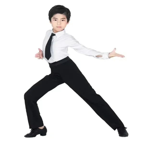 Pantalones de Baile Latino Negros Profesionales para Hombre - Bailongas | Comodidad y Estilo para Competición - Imagen 2