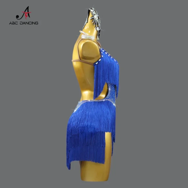 Sexy Vestido de Baile Latino para Mujer con Falda y Flecos - Estilo y Movimiento en Cada Paso - Imagen 4