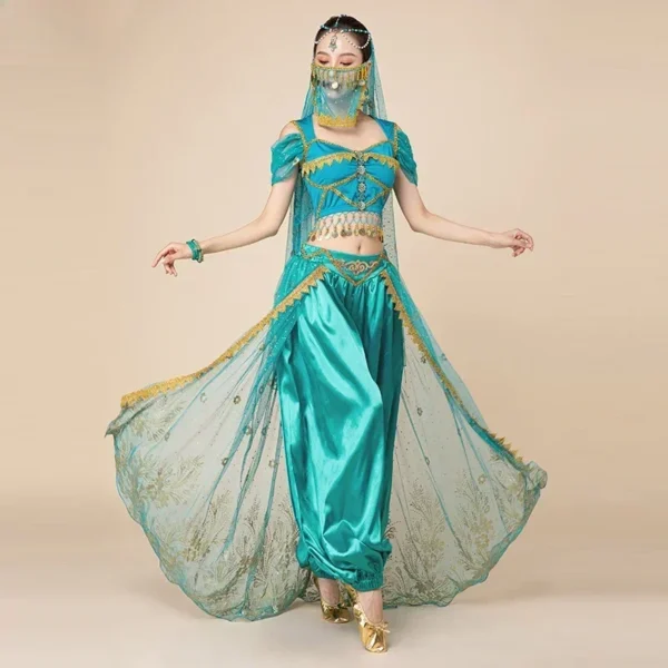 Lindo Conjunto de Pantalón y Blusa de Danza del Vientre - Comodidad y Estilo para Cada Movimiento