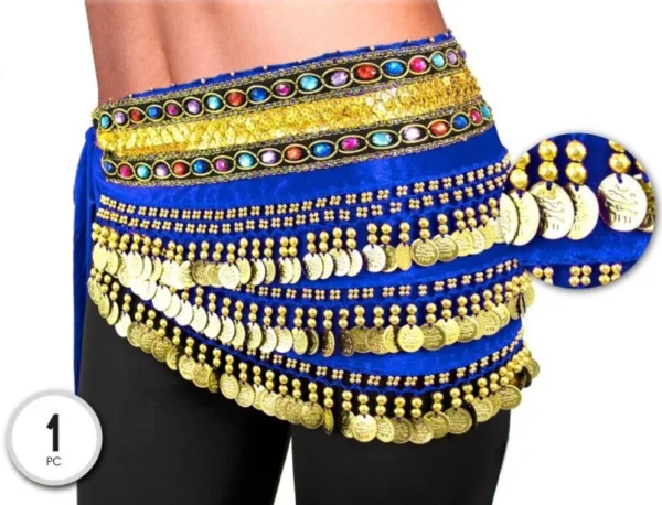 Cinturón Monedas Danza del Vientre, Bufanda para Danza del Vientre para mujer Carnaval Fiesta - AliExpress - Imagen 3
