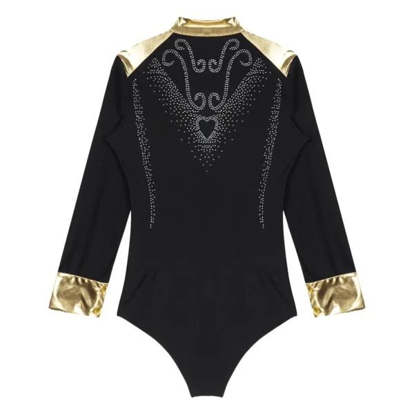Body Hombre con Cuello en V y Detalle Dorado | Baile Latino, Salsa y Bachata - Imagen 5