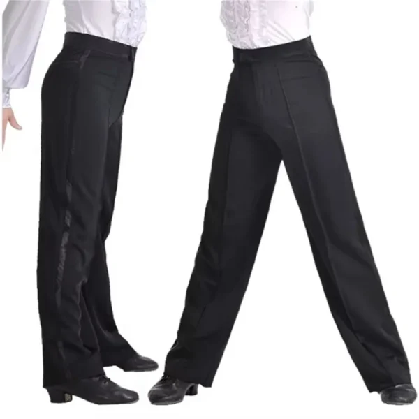 Pantalones de Baile Latino Negros Profesionales para Hombre - Bailongas | Comodidad y Estilo para Competición - Imagen 4
