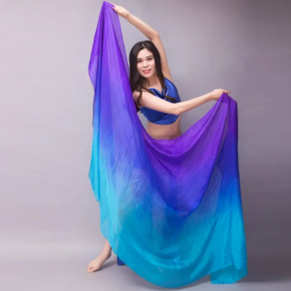 Elegante Chal de Seda para Danza del Vientre - Sofisticación y Movimiento en Cada Paso
