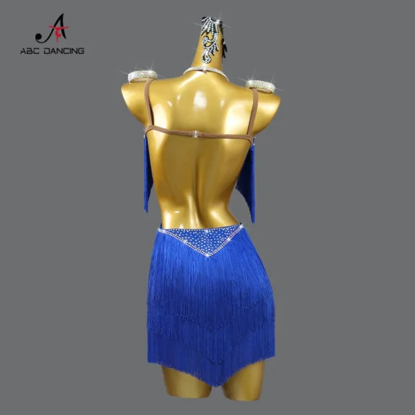 Sexy Vestido de Baile Latino para Mujer con Falda y Flecos - Estilo y Movimiento en Cada Paso - Imagen 5