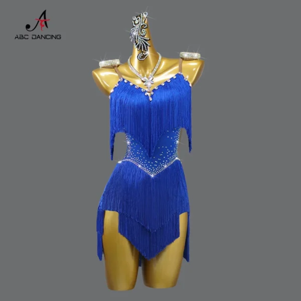 Sexy Vestido de Baile Latino para Mujer con Falda y Flecos - Estilo y Movimiento en Cada Paso