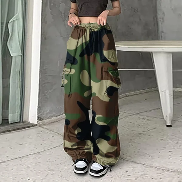 Pantalones Anchos de Camuflaje para Mujer - Bailongas | Estilo Único y Comodidad en Cada Movimiento - Imagen 4
