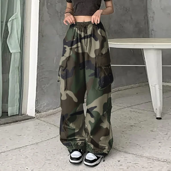 Pantalones Anchos de Camuflaje para Mujer - Bailongas | Estilo Único y Comodidad en Cada Movimiento - Imagen 3