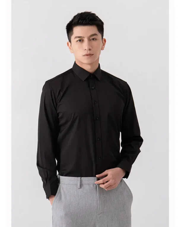 Camisa de Baile de Manga Larga para Hombre Negra - Bailongas | Estilo y Comodidad en el Baile