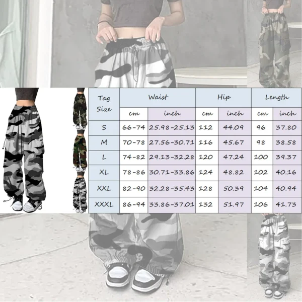 Pantalones Anchos de Camuflaje para Mujer - Bailongas | Estilo Único y Comodidad en Cada Movimiento - Imagen 6