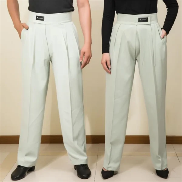 Pantalones de Baile Latino de Cintura Alta para Hombre - Bailongas | Comodidad y Estilo para Competición