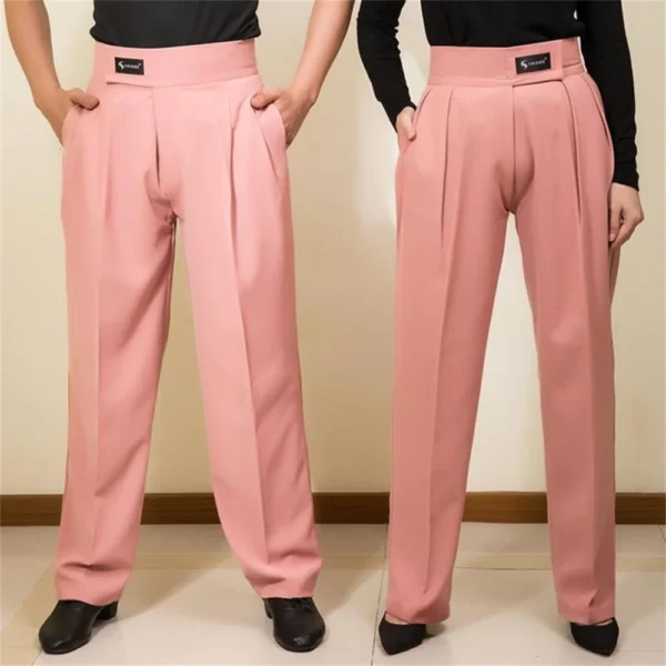 Pantalones de Baile Latino de Cintura Alta para Hombre - Bailongas | Comodidad y Estilo para Competición - Imagen 4
