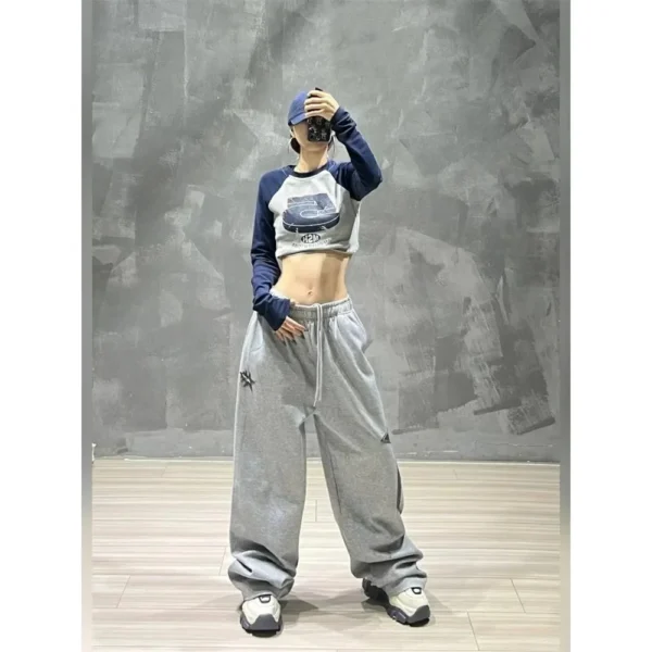 Pantalones de Estrella de Cinco Puntos de Hip Hop para Mujer - Bailongas | Estilo Urbano y Moderno para Cada Movimiento - Imagen 4
