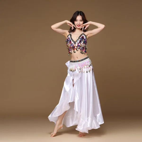 Traje de Danza del Vientre - Falda de Danza del Vientre Oriental con Detalles Elegantes - Imagen 5