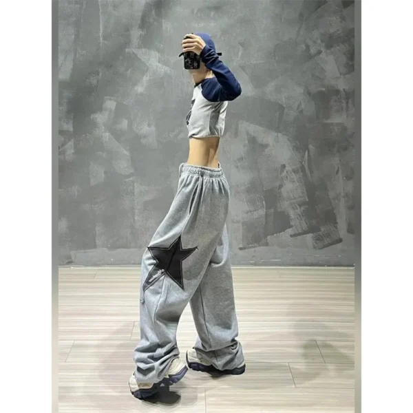 Pantalones de Estrella de Cinco Puntos de Hip Hop para Mujer - Bailongas | Estilo Urbano y Moderno para Cada Movimiento - Imagen 3