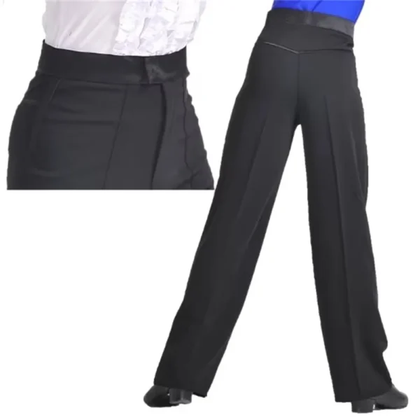 Pantalones de Baile Latino Negros Profesionales para Hombre - Bailongas | Comodidad y Estilo para Competición