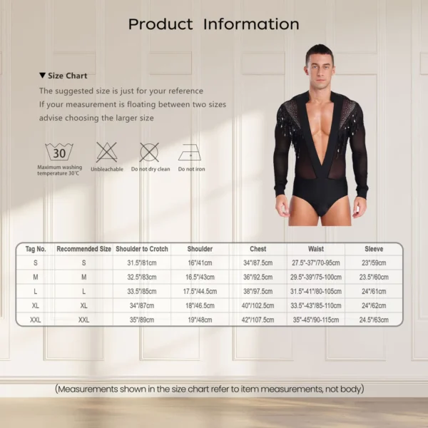 Body de Baile Latino para Hombre | Comodidad y Estilo para Salsa y Bachata - Imagen 6