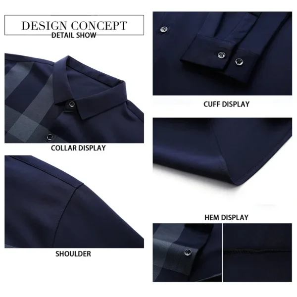 Camisa de Manga Larga con Diseño a Rayas para Hombre - Bailongas | Estilo y Elegancia para Cualquier Ocasión - Imagen 5