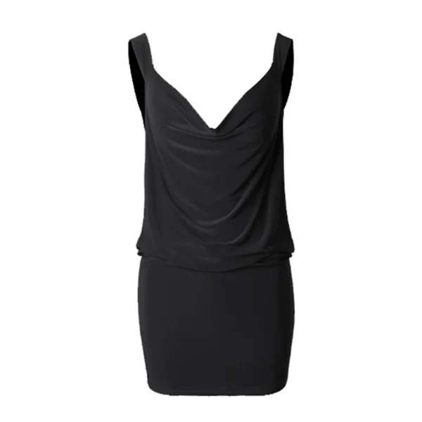 Vestido Negro Sin Mangas de Baile Latino para Mujer – Elegancia y Estilo - Imagen 6